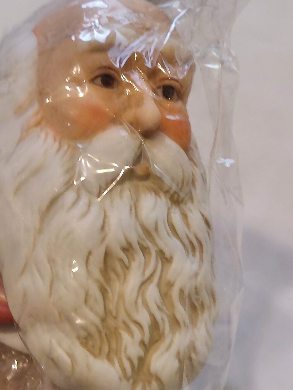 Mangelsen Vintage Santa Porcelain Head & Hands-4 1/2", Unopened Original Package